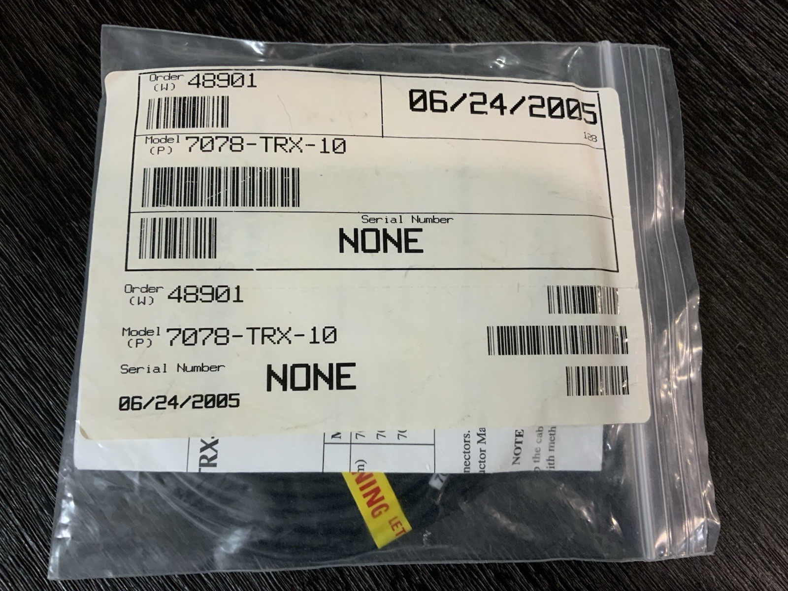 Keithley 7078-TRX-10 Triax Cable with 3-Slot Connectors, Low Noise