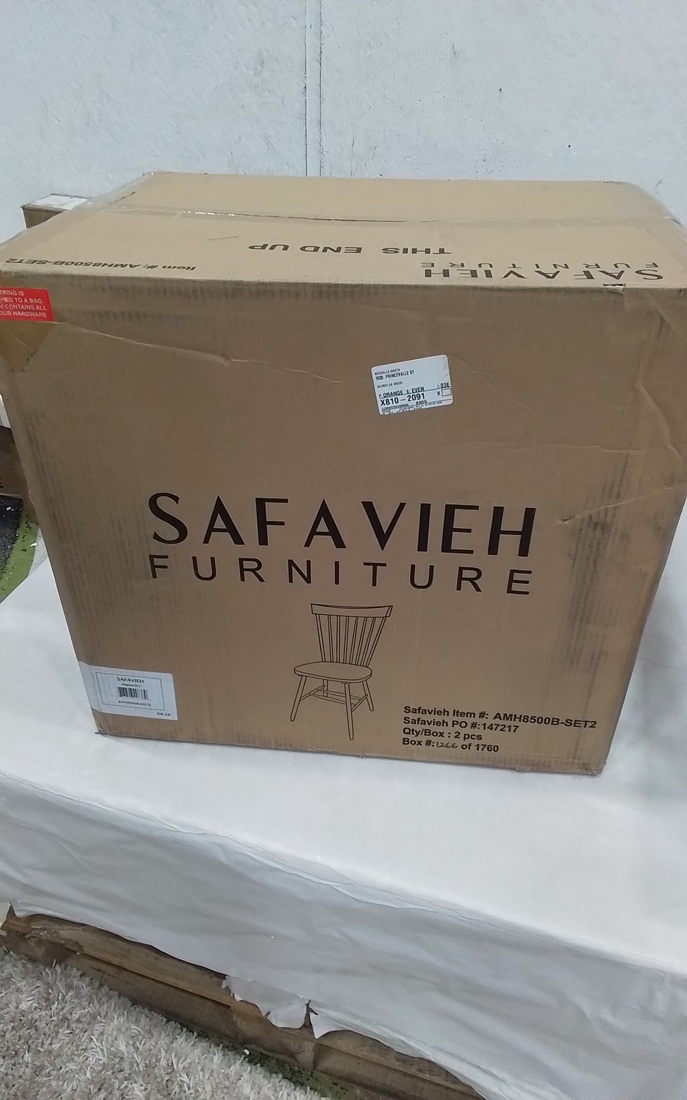Safavieh PARKER SPINDEL SIDE CHAIR, Reduced Price 2172777591 AMH8500B-SET2