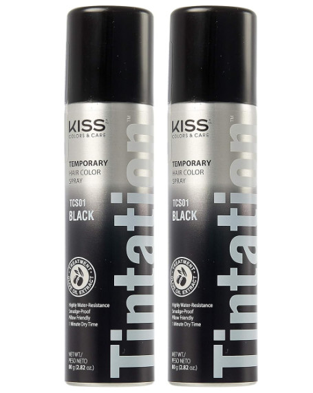 BL Kiss Tintation Temporary Color Spray Black 2.82oz---2 PACK