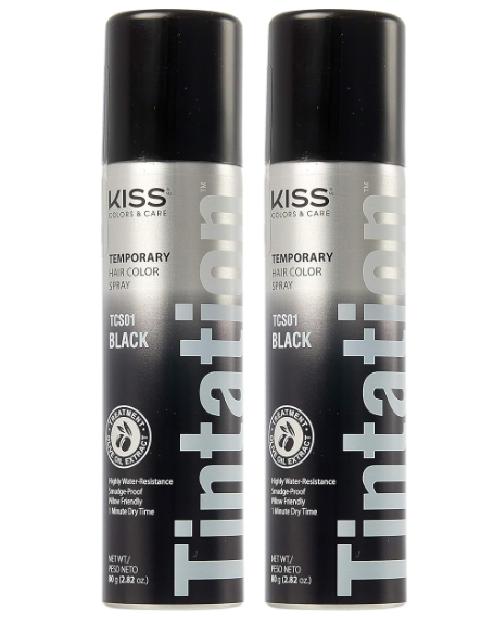 BL Kiss Tintation Temporary Color Spray Black 2.82oz---2 PACK