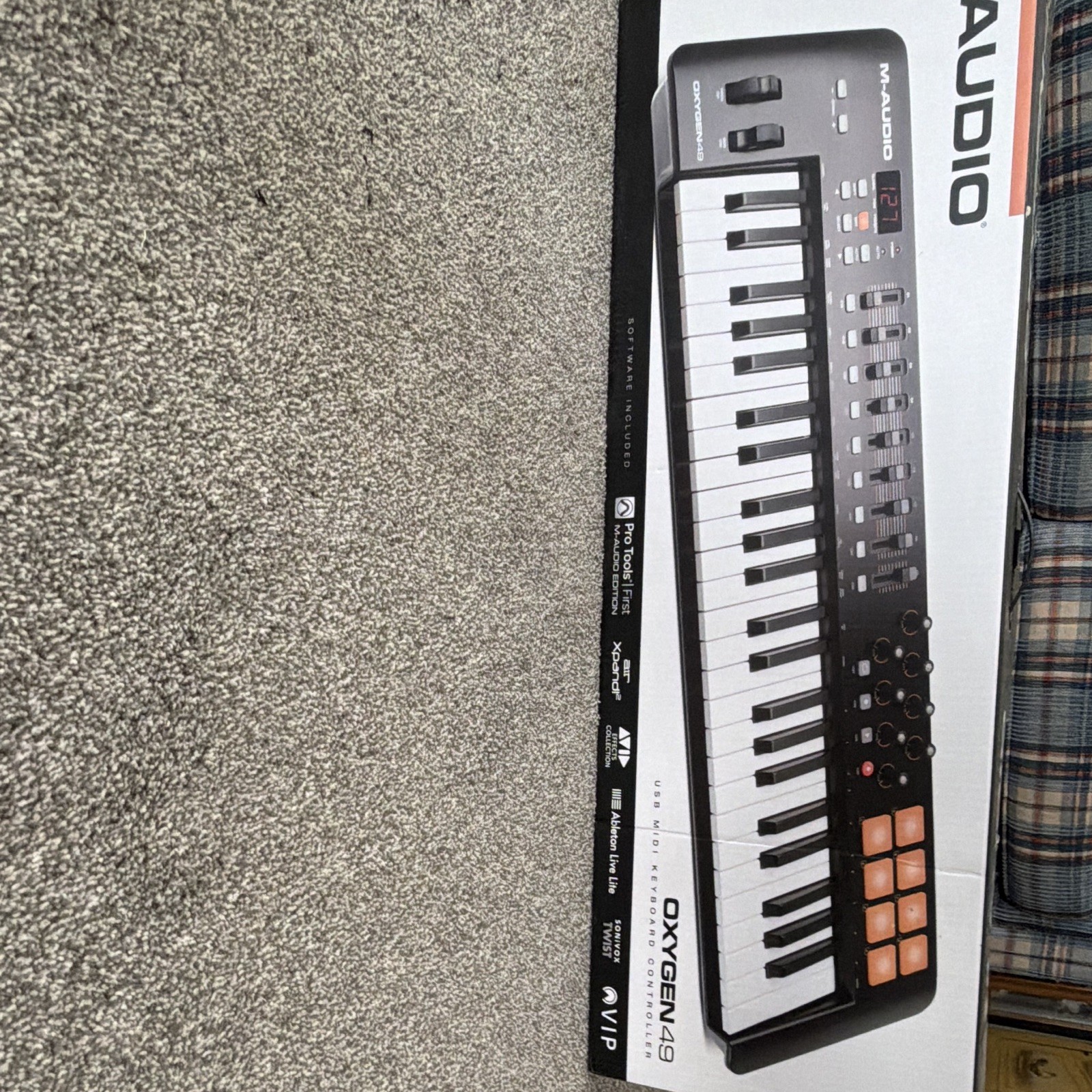 M-Audio Oxygen 49-Key MIDI Keyboard Controller Tested Working