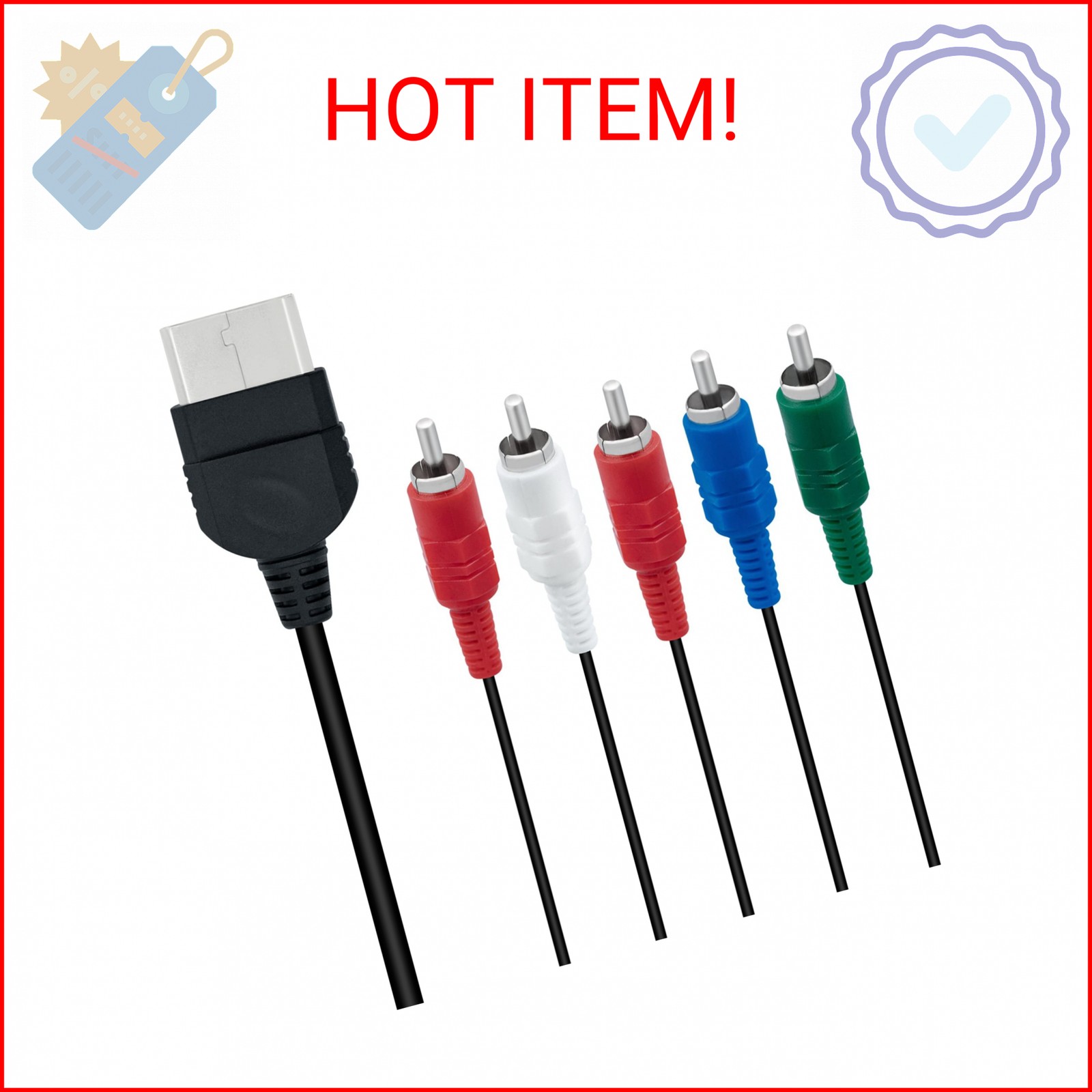 Mcbazel HDTV High-Definition TV Component Composite AV Audio Video Cable for Cla