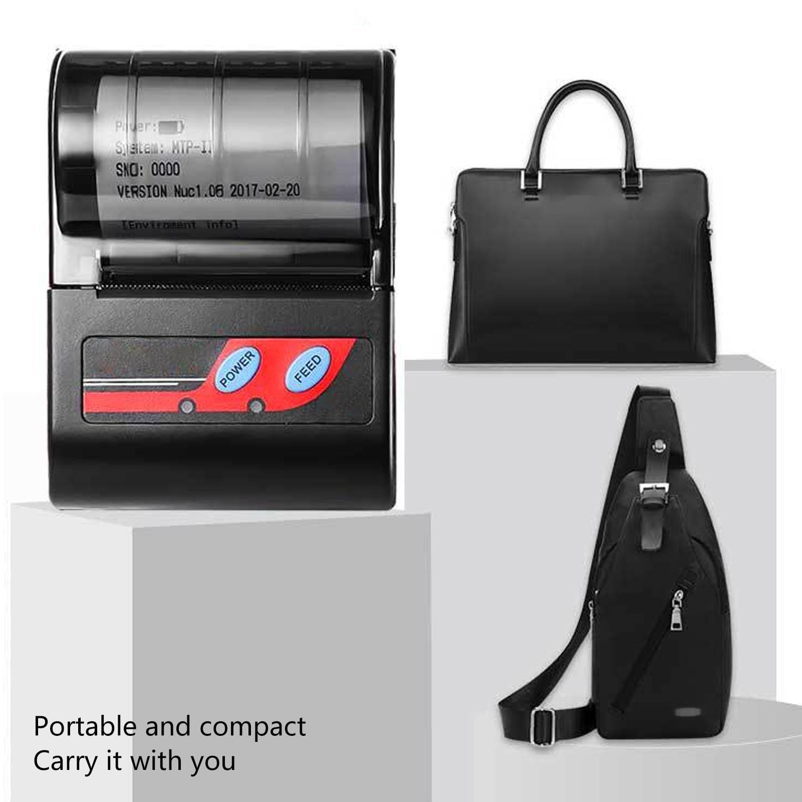 Hilitand Portable Handheld Thermal Receipt Printer 80mm Second Printing...