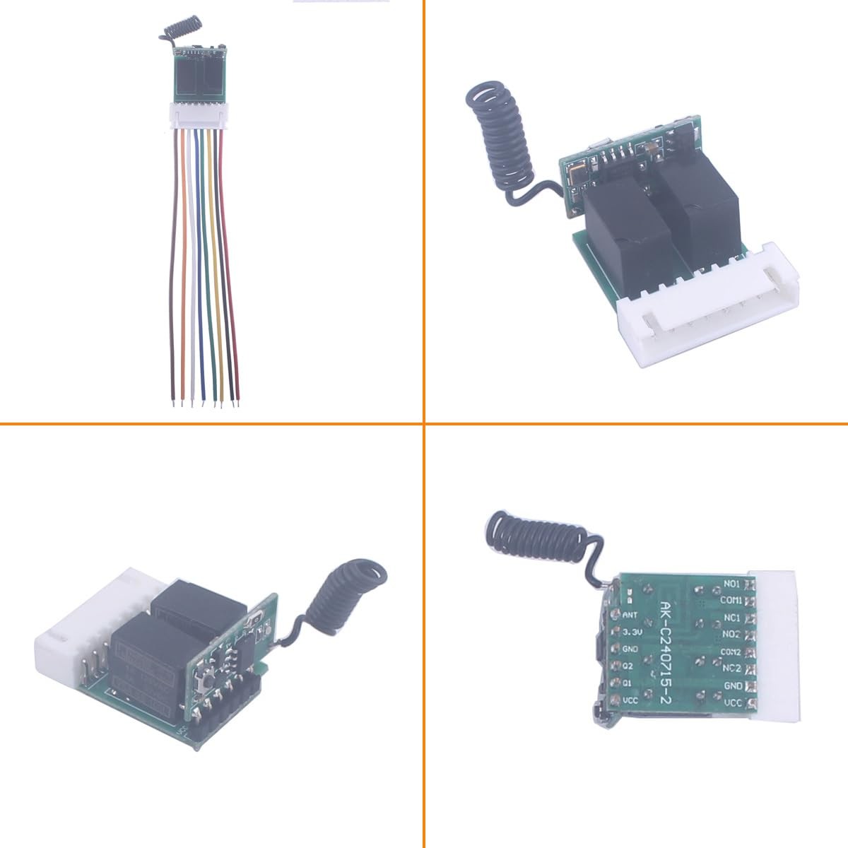 Mini 3.7V-12V 5V 6V 2 Channel Relay Remote Switch Wireless Remote Control Lea...