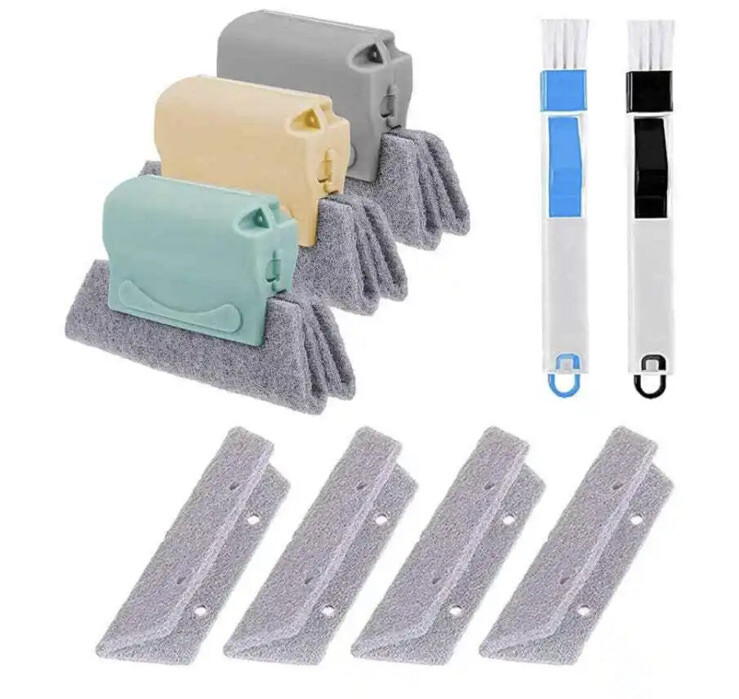 Magic Window Track Cleaner, Window Groove Cleaning Brush Tools Set