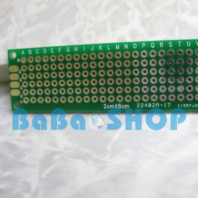 10pcs DIY Double Side Prototype PCB Tinned Universal Board 20mm x 80mm 2x8 FR4