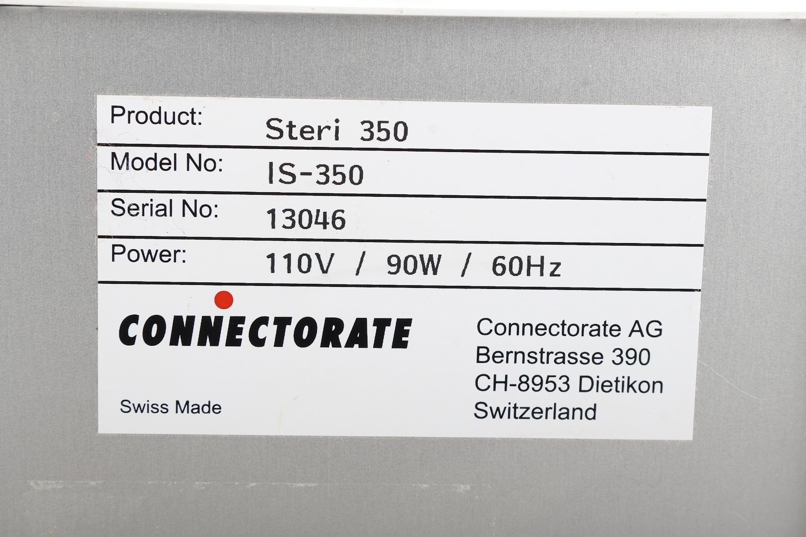 Inotech IS-350 Dry Bead Sterilizer - No Accessories