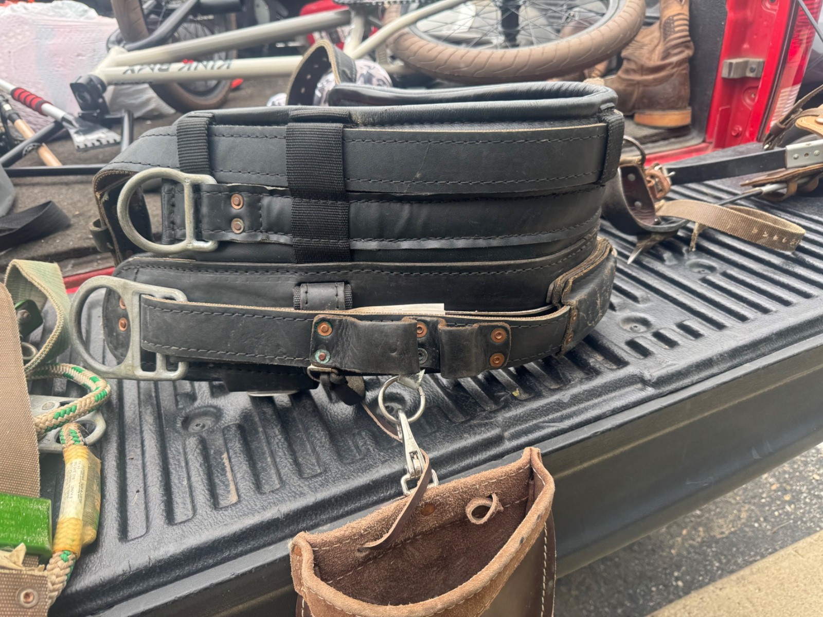 Lineman Climbing Gear, Belt 24-28, gaffs, secondary and some tools