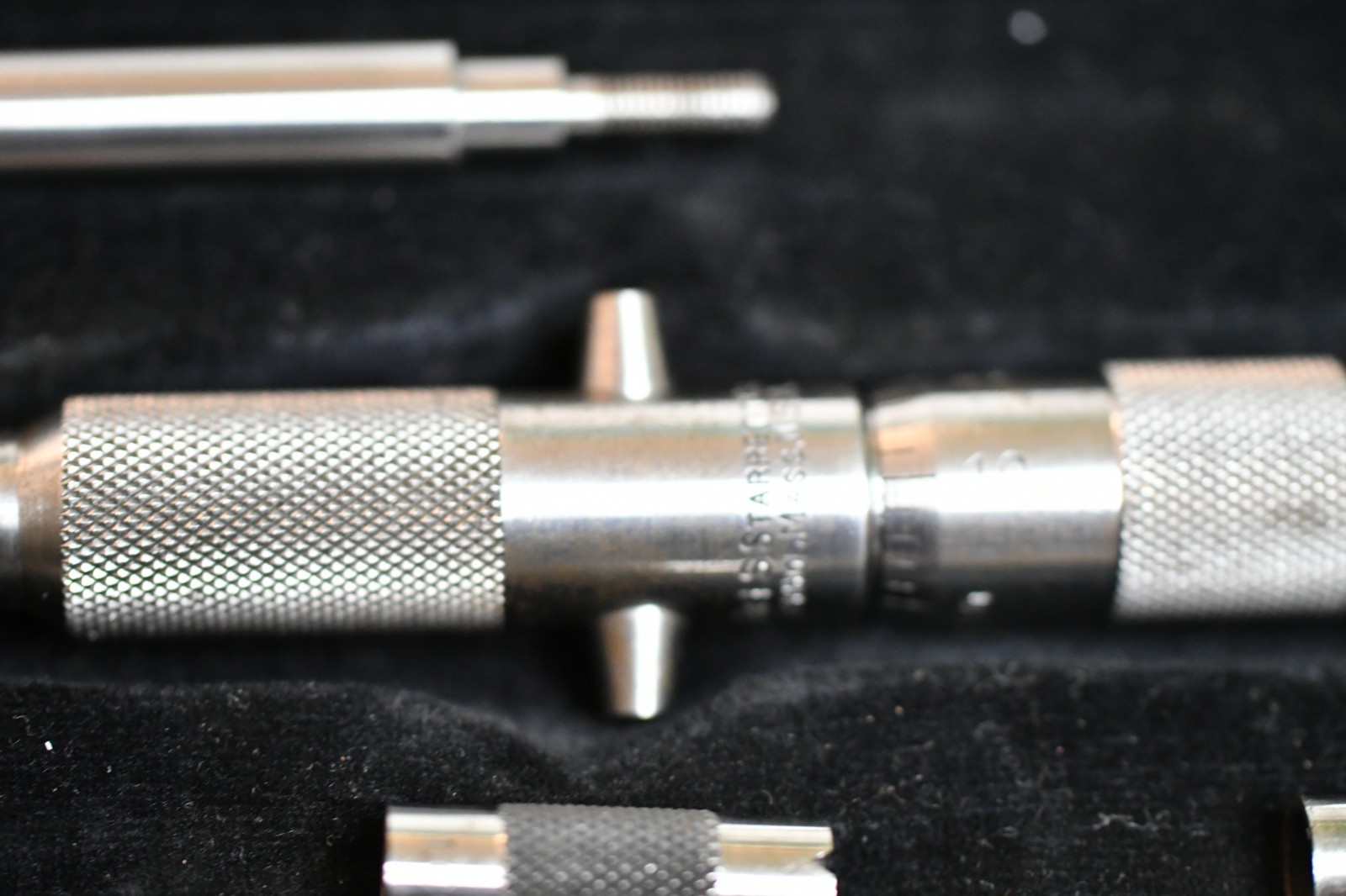 Vintage Starrett Series 124C Solid-Rod Inside Micrometer Set 1940s
