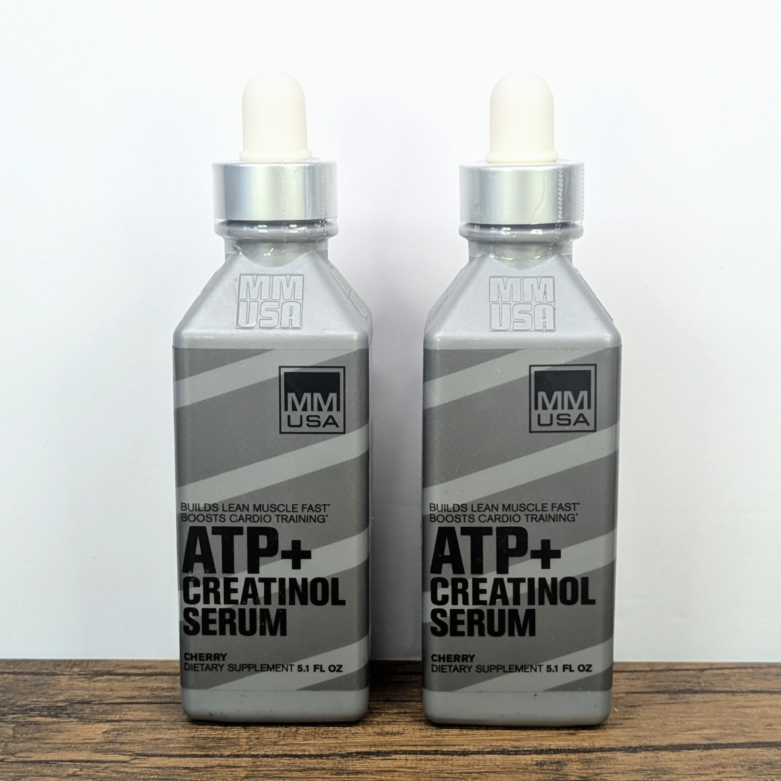 (2 Pack) MM USA ATP+ Creatinol Serum, Pre-Workout 5.1 oz Cherry, Exp 11/26