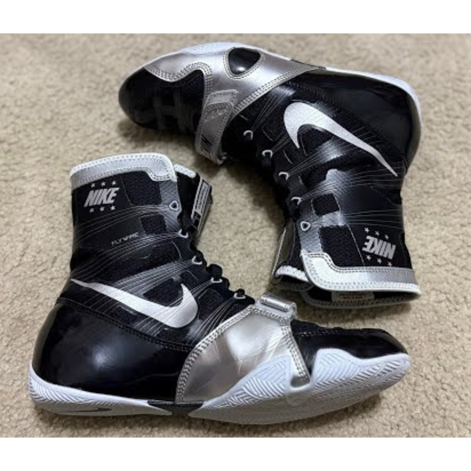 Fight Like a Pro – HyperKO White, Black and Gold Boxing Shoes