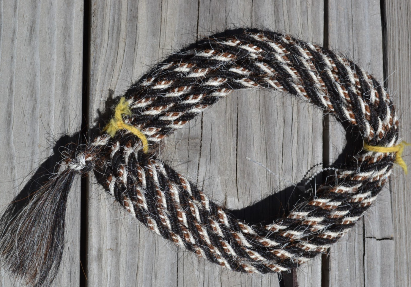 Jose Ortiz 1/4" Mane Hair Get Down Rope 4 x 16' - Black/White/Sorrel & White