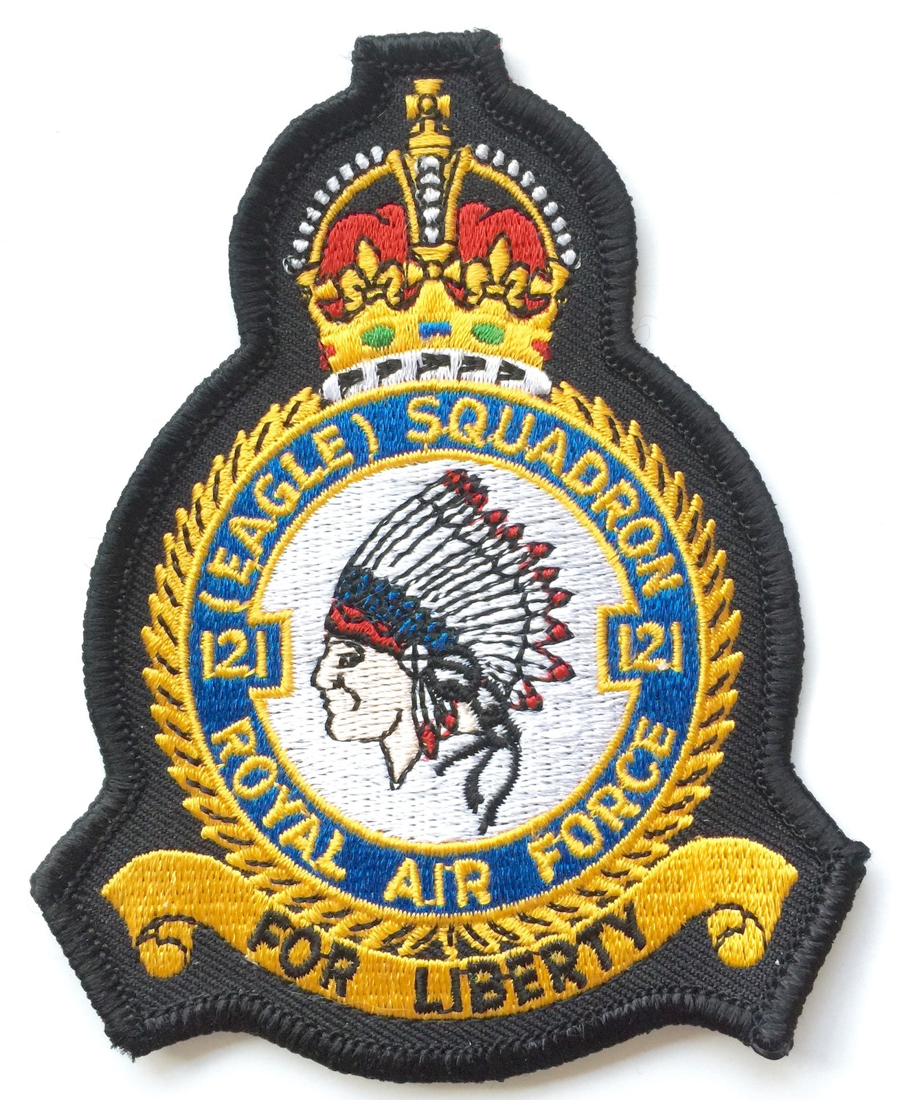121 (EAGLE) Squadron For Liberty Official Military Crested Embroidered Patch