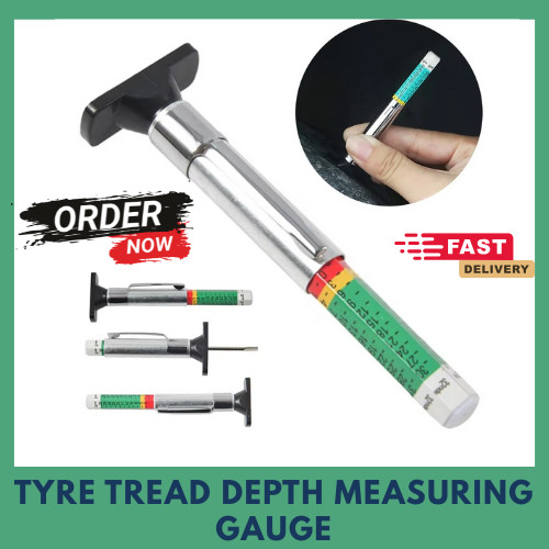 MANUAL TYRE TREAD DEPTH MEASURING GAUGE TOOL FOR CAR VAN TRUCK MOTORCYCLE