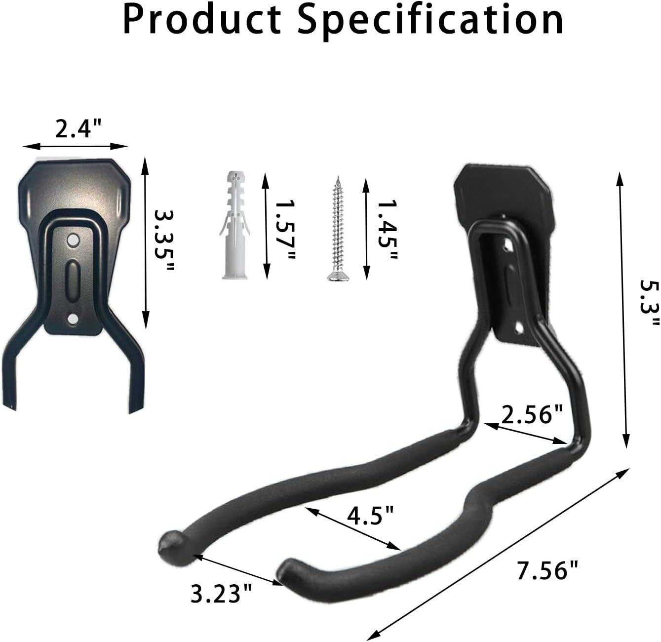 Weedeater Hanger, String Trimmer Hanger and Wall Mounted Power Tool Black-3 P