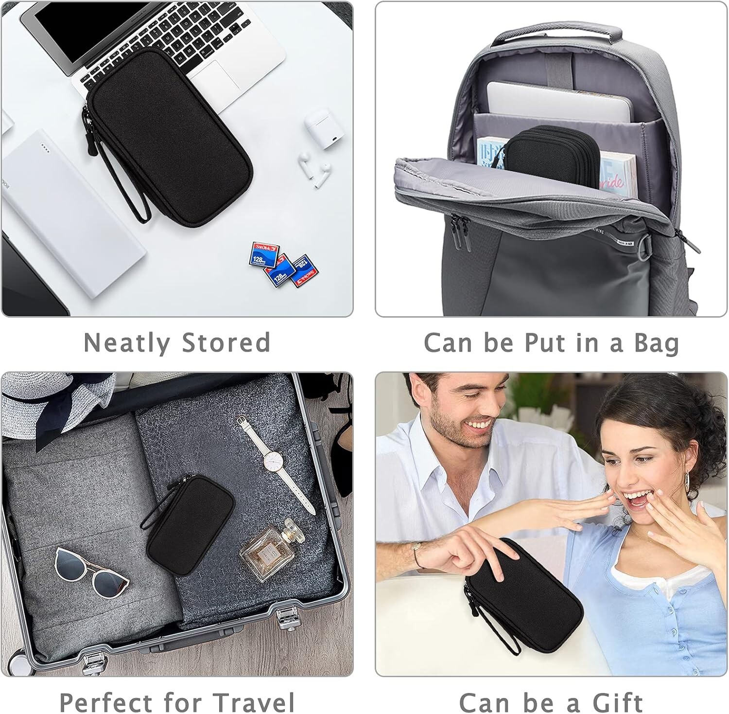 Lightweight Double Layered Electronic Accessories Case for Travel and Storage