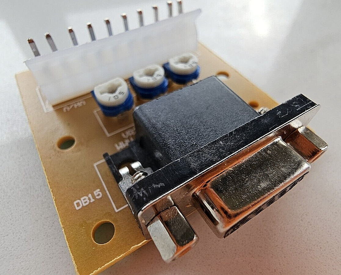 CGA / VGA Converter Adapter PCB Arcade Monitor  Video POG RGB CGA Casino NEW