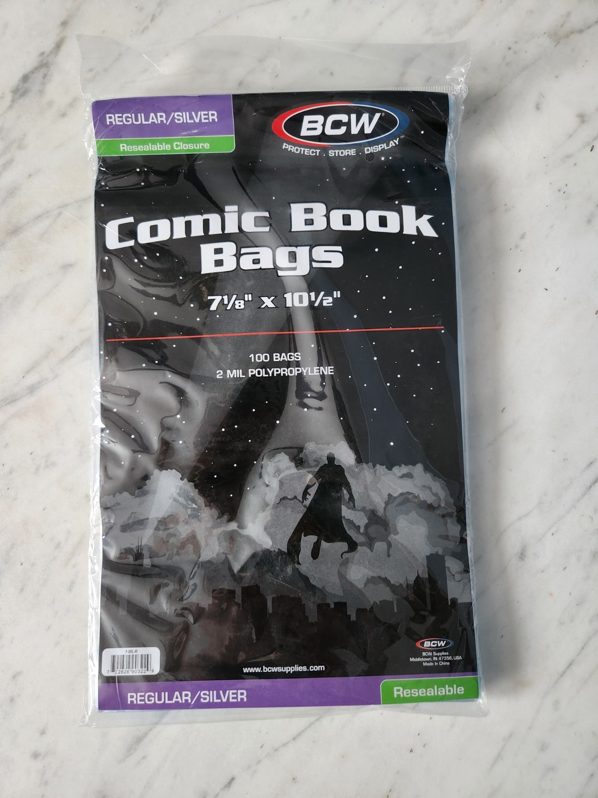 100 New BCW Silver Comic Book RESEALABLE BAGS Acid Free - Archival Storage