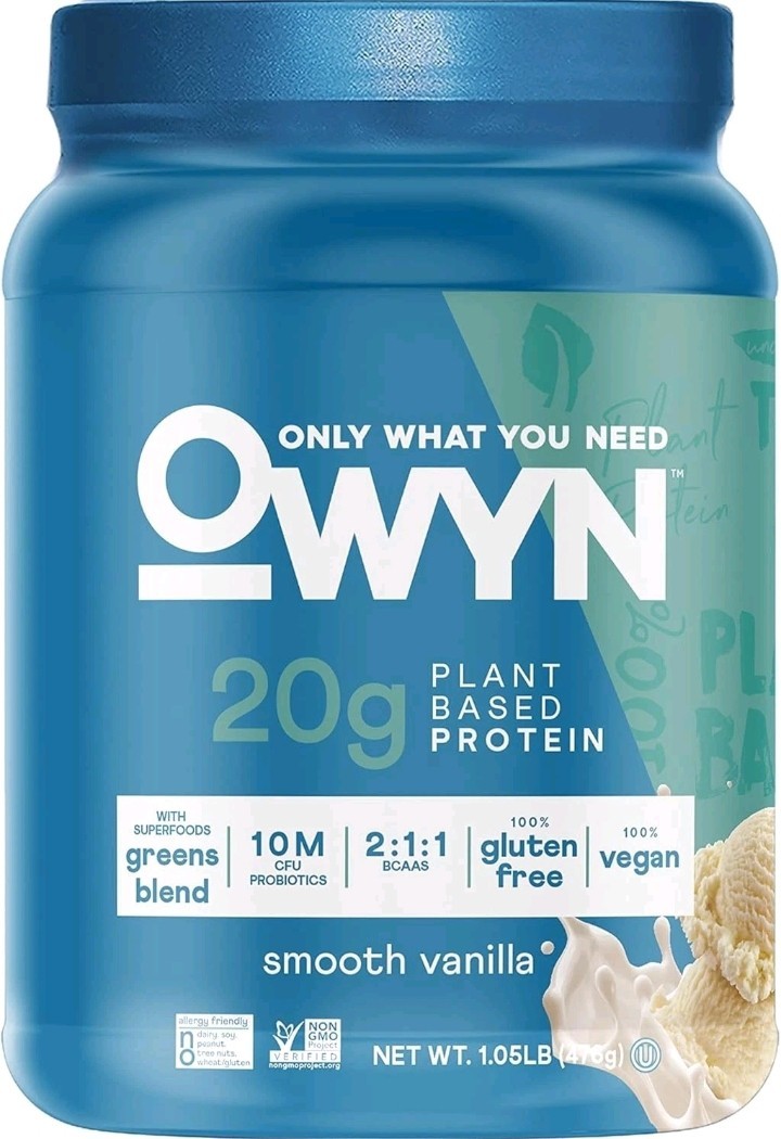 Sealed OWYN Only What You Need Protein Powder Smooth Vanilla 1.05Lbs BB 07/26