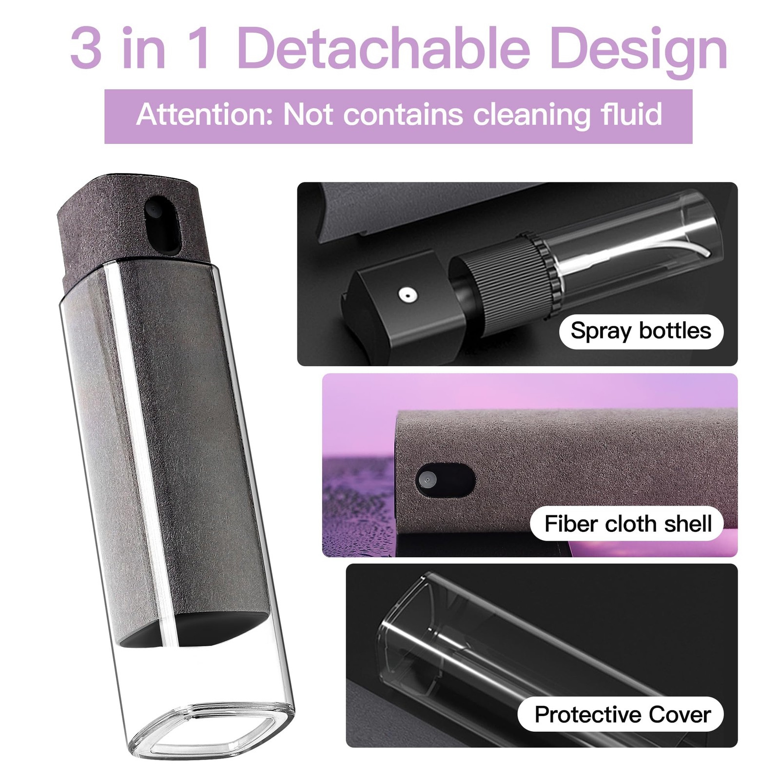 2-Pack Touchscreen Cleaner Kit – Spray & Microfiber for Phone, Tablet, Car