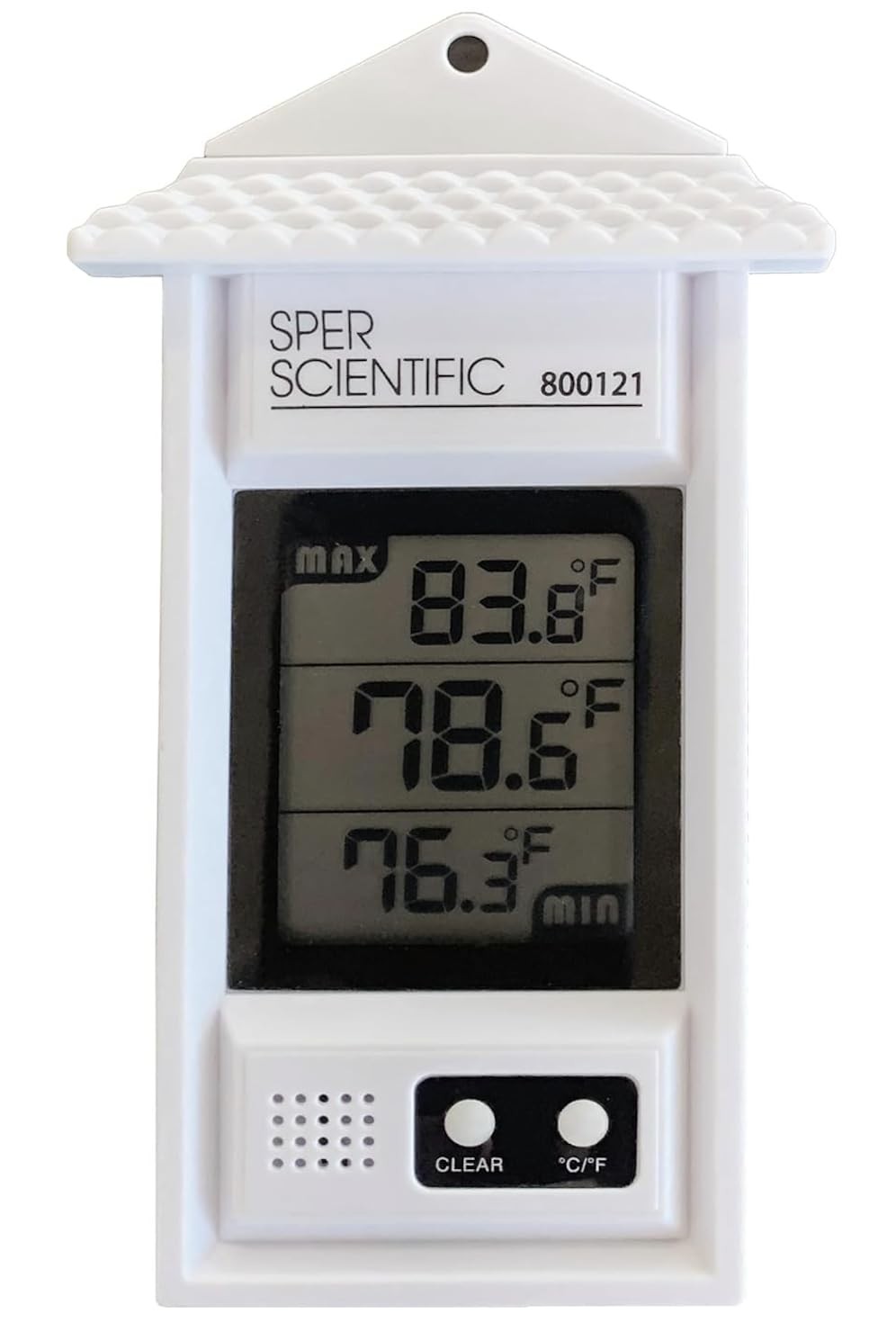 Sper Scientific Compact Digital Min/Max Thermometer 800121 - 1 Pack, White
