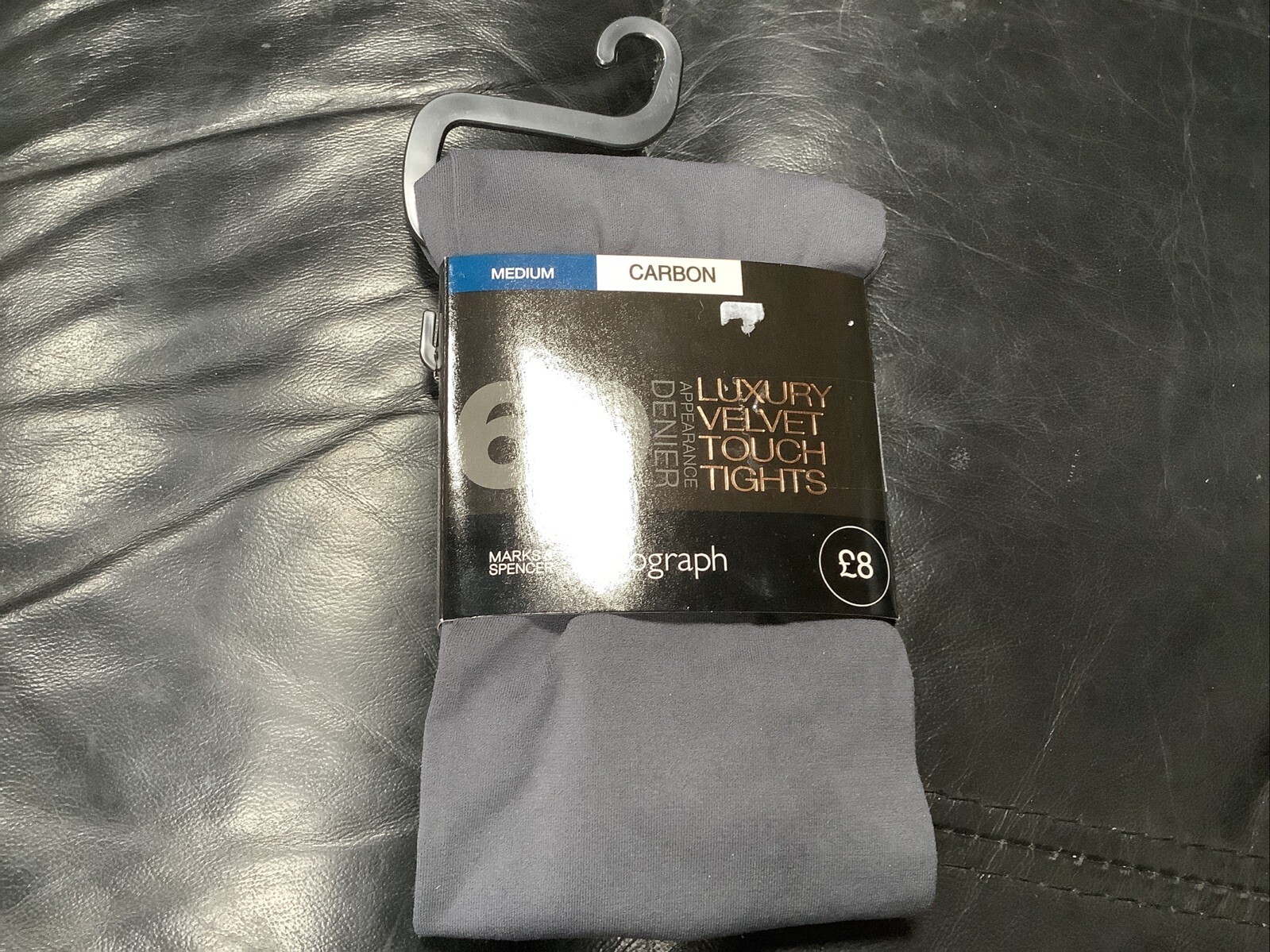 🦵 AUTOGRAPH M&S, 60 Den.Opaque LUXURY VELVET TOUCH Tights CARBON 🍫MEDIUM