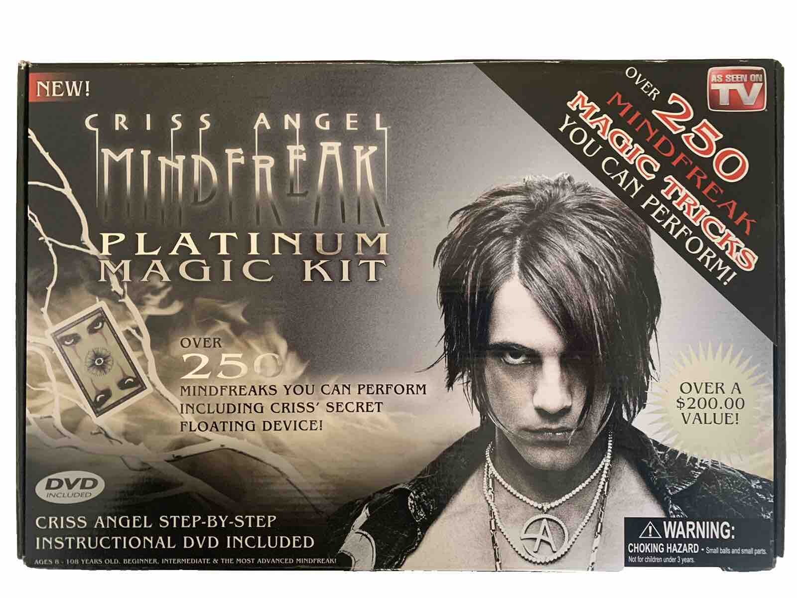 2009 Criss Angel MINDFREAK Platinum Magic Kit OVER 250 TRICKS As Seen On TV O/BX