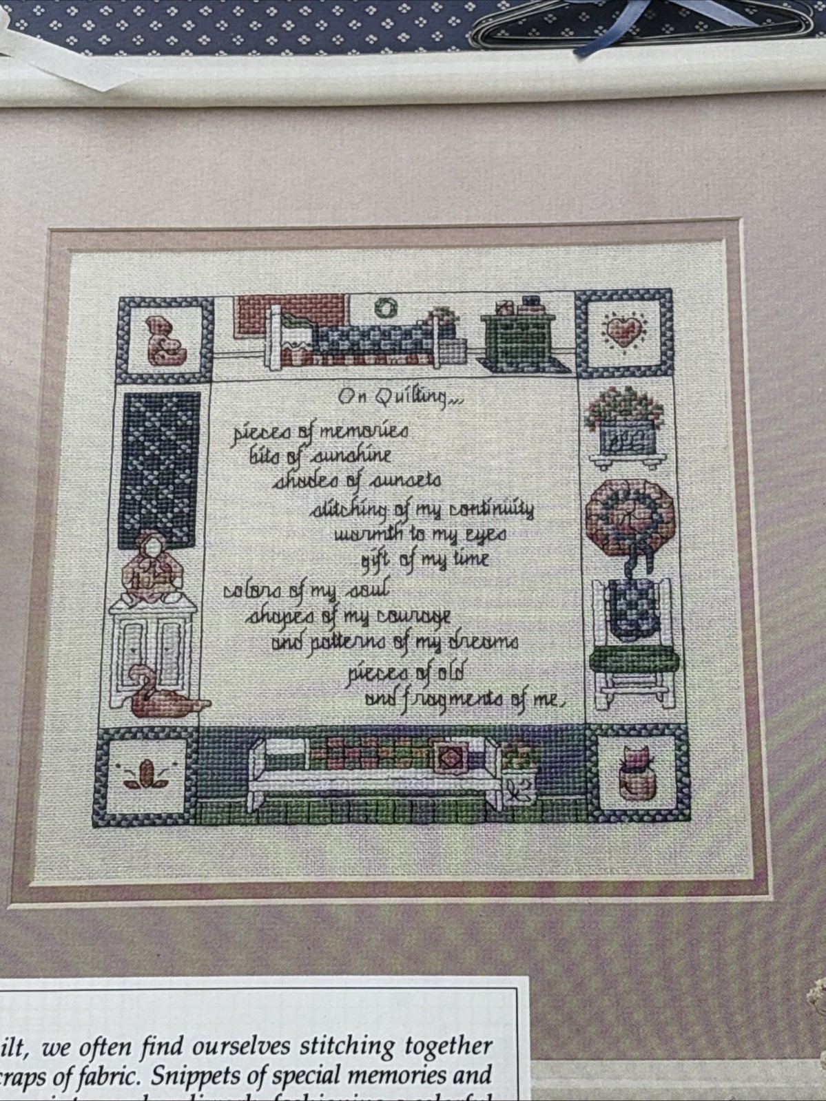 On Quilting Cross Stitch Pattern Magazine Pages