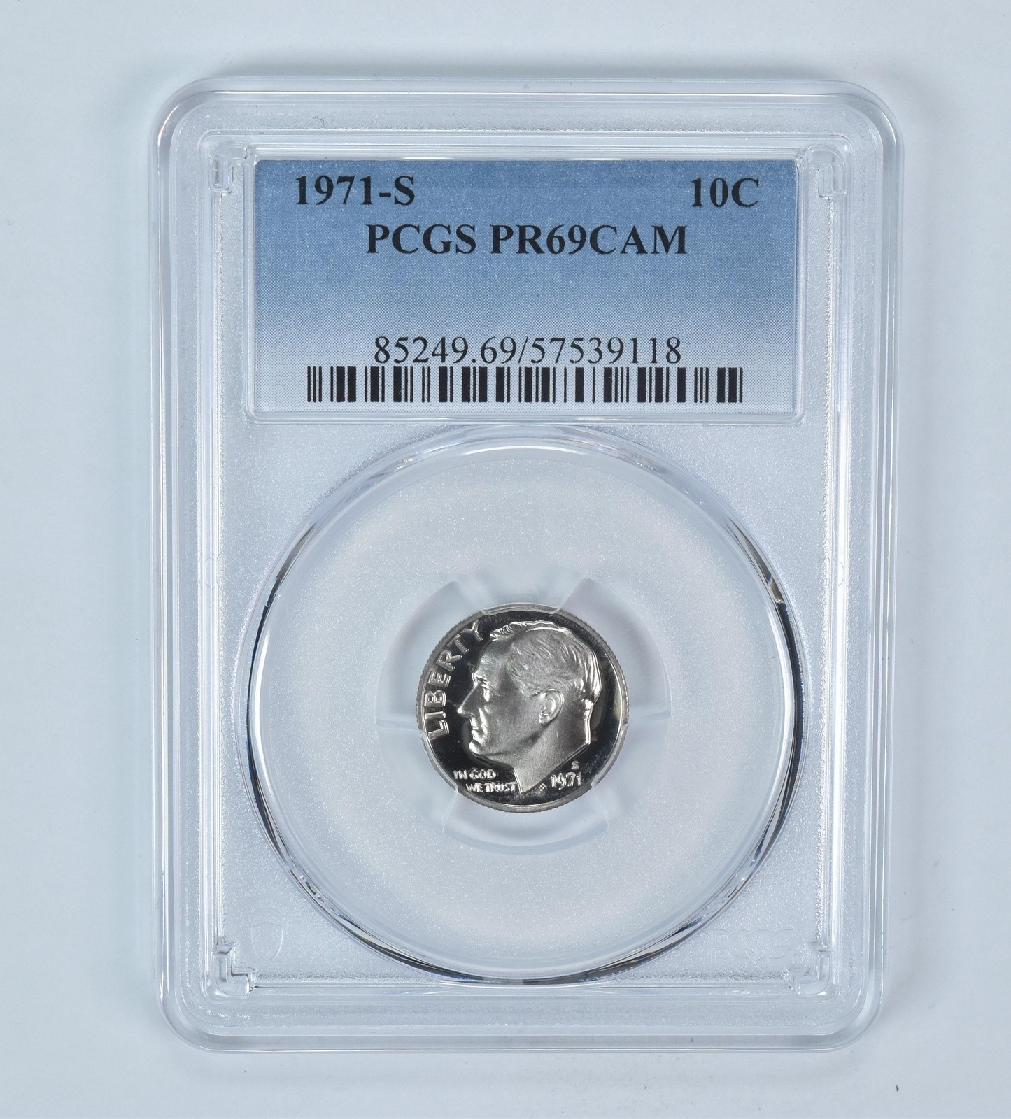 1971-S Roosevelt Dime PR69 CAM PCGS Blue Label