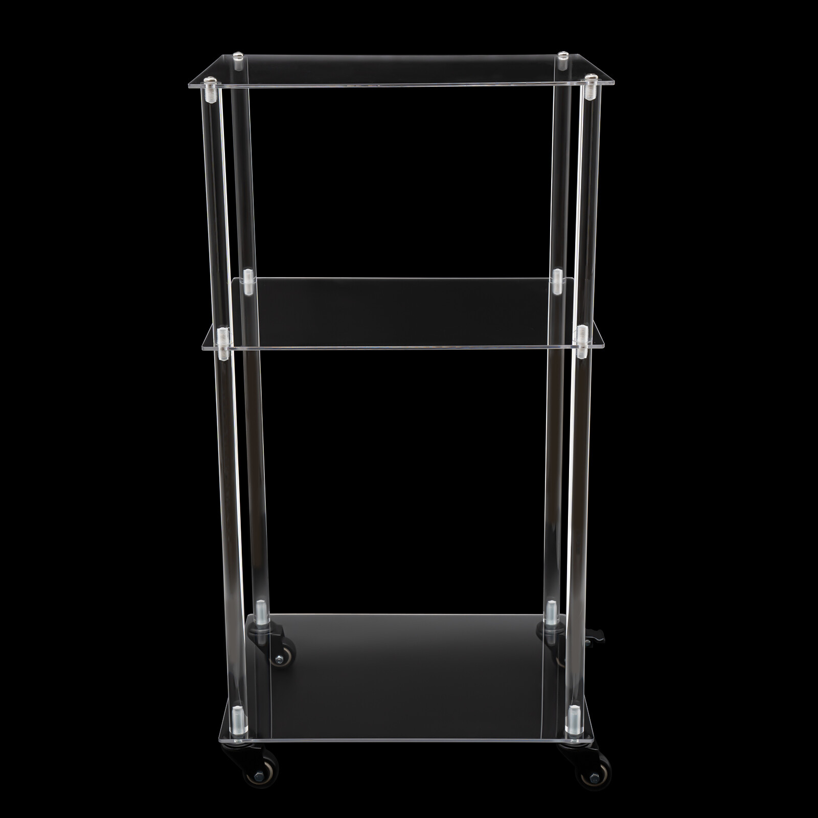 Acrylic Printer Stand 3-Tier Multifunctional Rolling Printer Table on Wheels