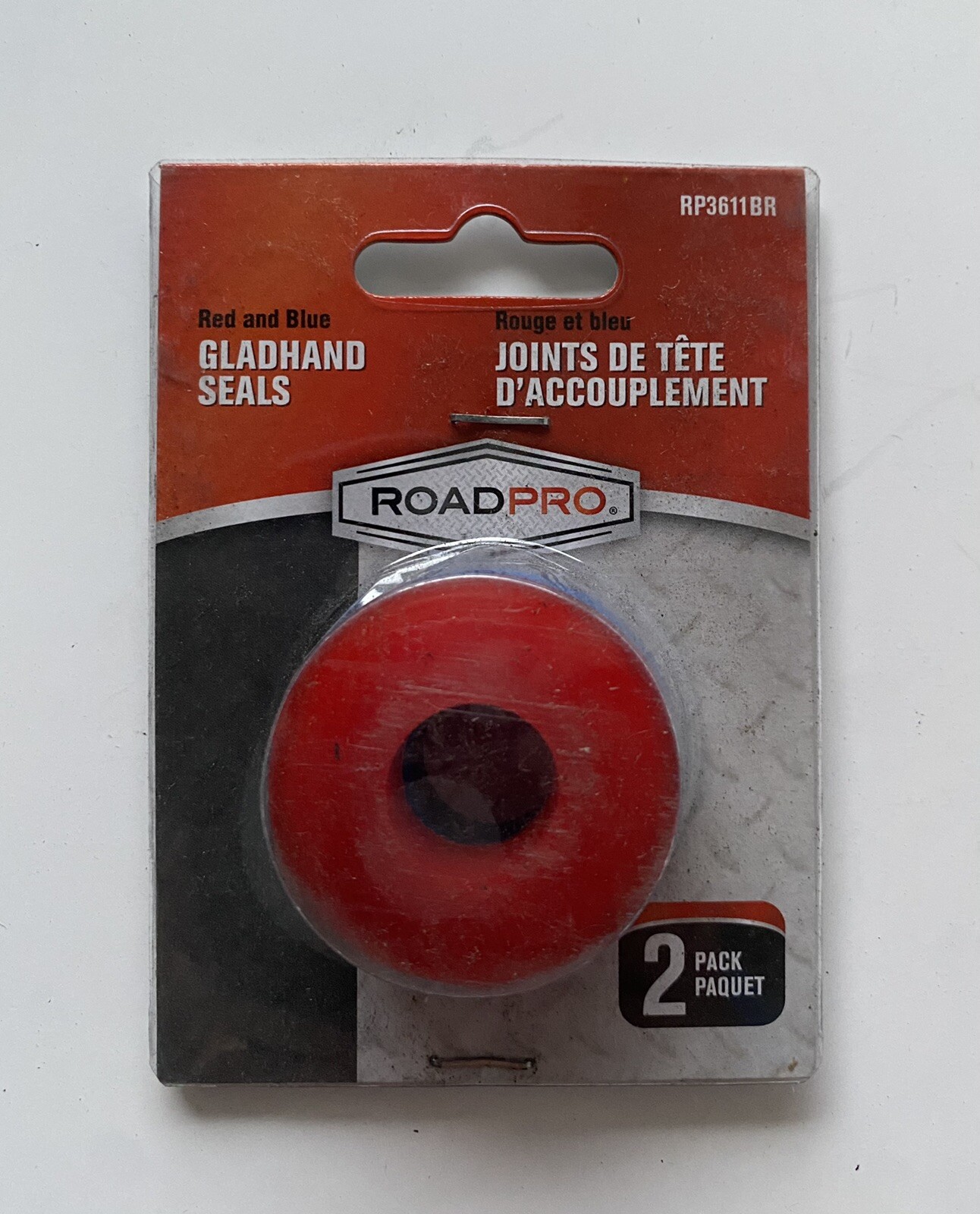 ROADPRO RP3611BR  BLUE & RED EMERGENCY GLADHAND SEALS 2-PACK