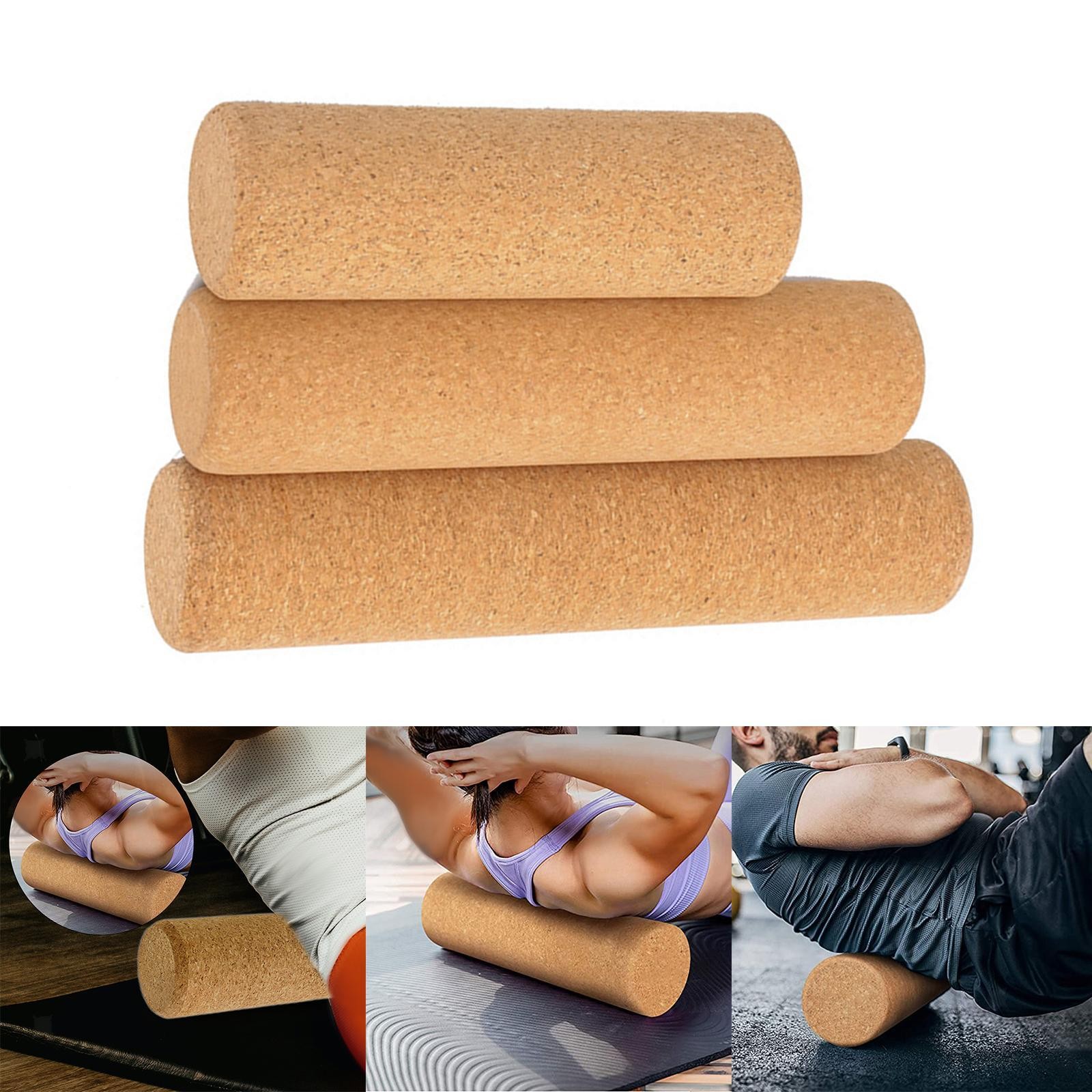 Muscle Massage Roller Exercises Natural Cork Yoga Pillar for Balance Gym Leg