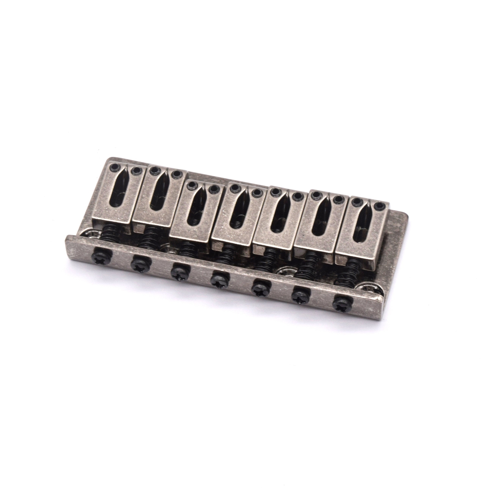 KD By AxLabs 7-String Hardtail Bridge - 10.8 mm Spacing - Antique Silver