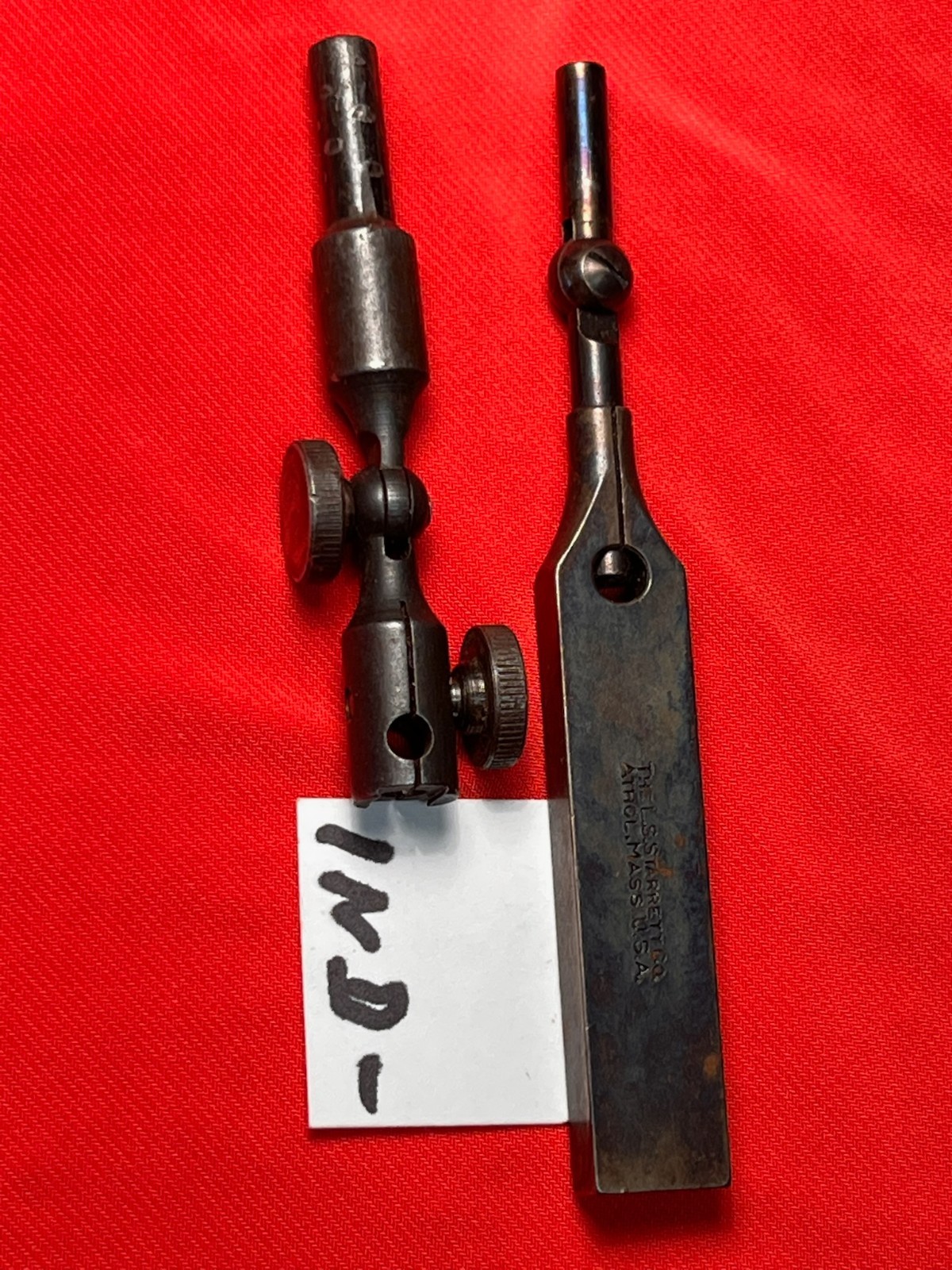 2-STARRETT DIAL INDICATORS ATTACHMENTS.