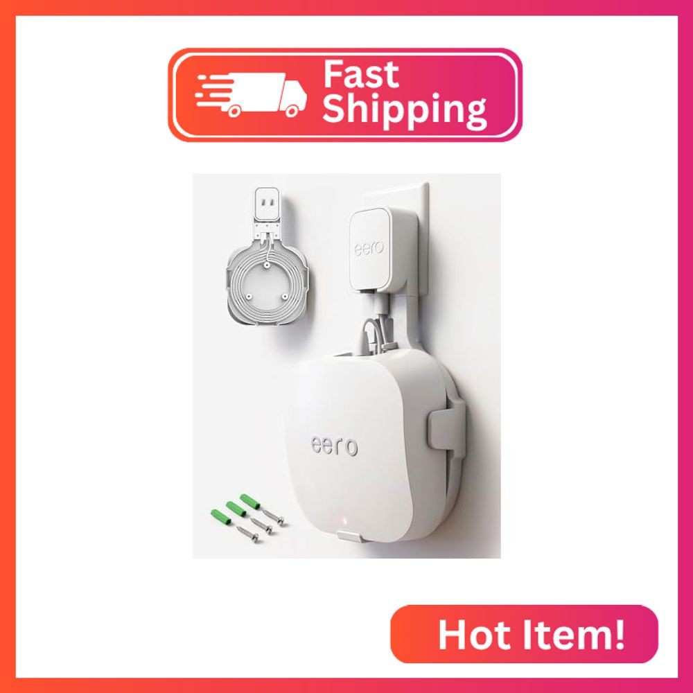 CUHIOY Wall Mount Holder for eero pro 6/6e, Sleek Secure Wire Organizer for Wi-F