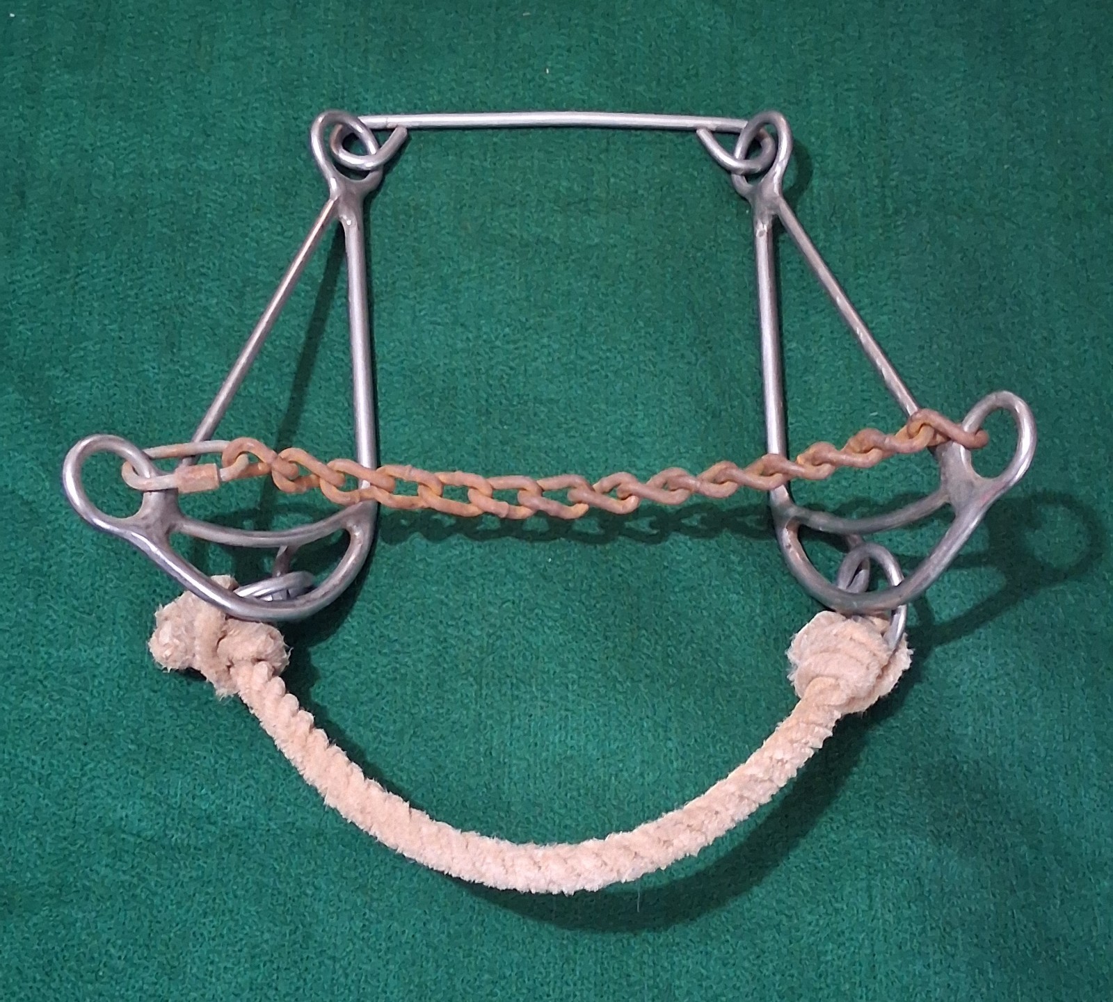 Red River Bit Co. Stainless Steel Hackamore w/Rope Noseband USA