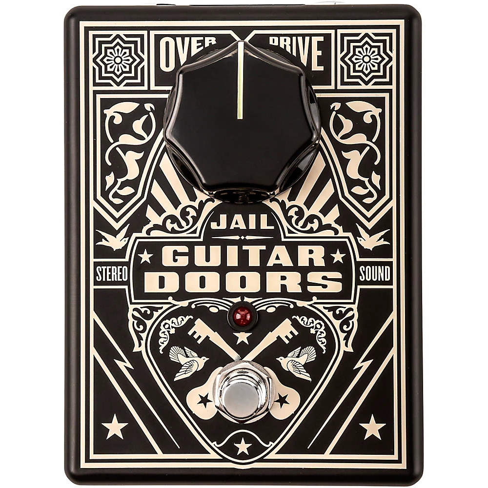 MXR Jail Guitar Doors Overdrive Effects Pedal Black and White