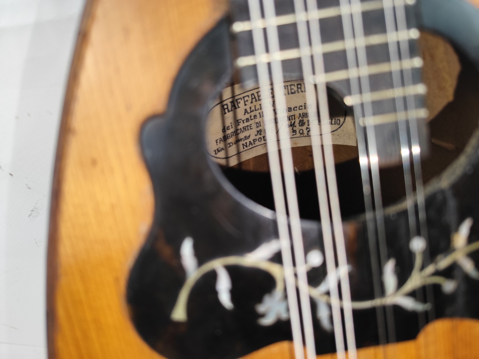Mandolin 4/4 Raffaele Tieri Alievi dei Fratelli Vinaccia 1907 Naples 曼陀林 만돌린マ