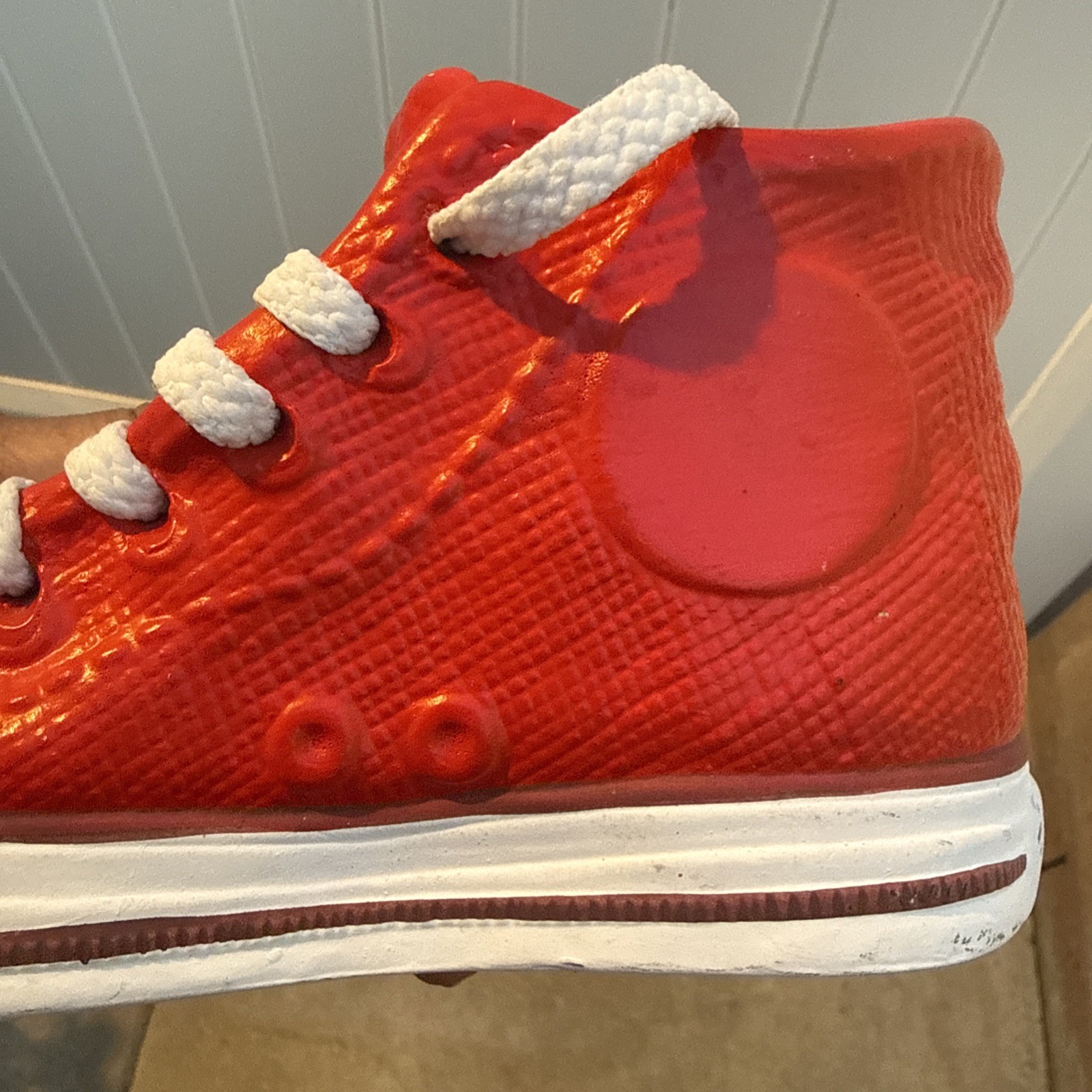 Vintage Red And White Converse Planter