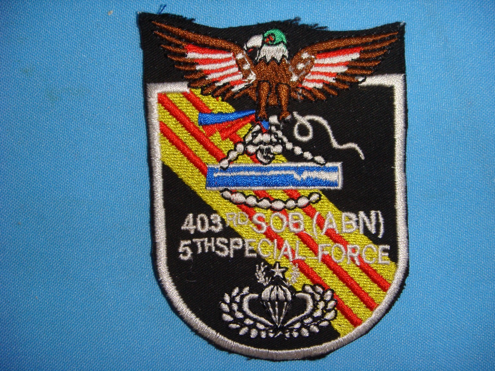 VIETNAM WAR PATCH, US 403rd SOB (ABN) 5th SPECIAL FORCES