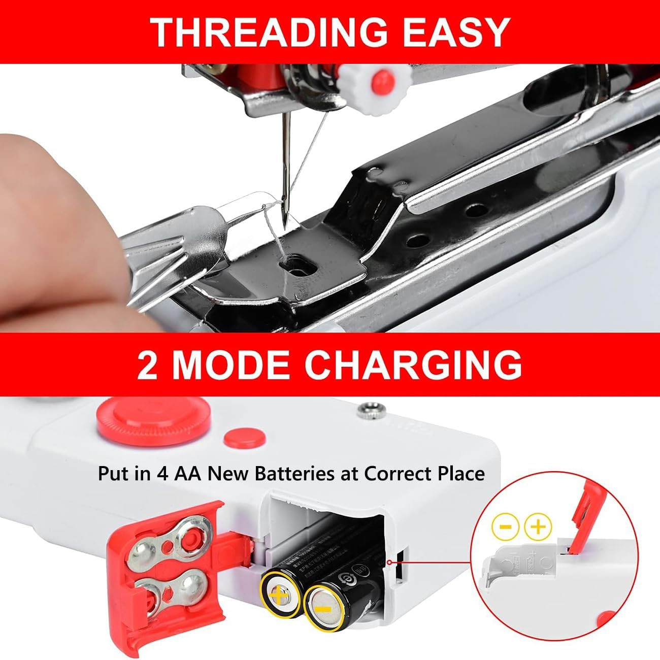 Handheld Sewing Machine with Sewing Kits,Mini Sewing Machine for Quick Stitching