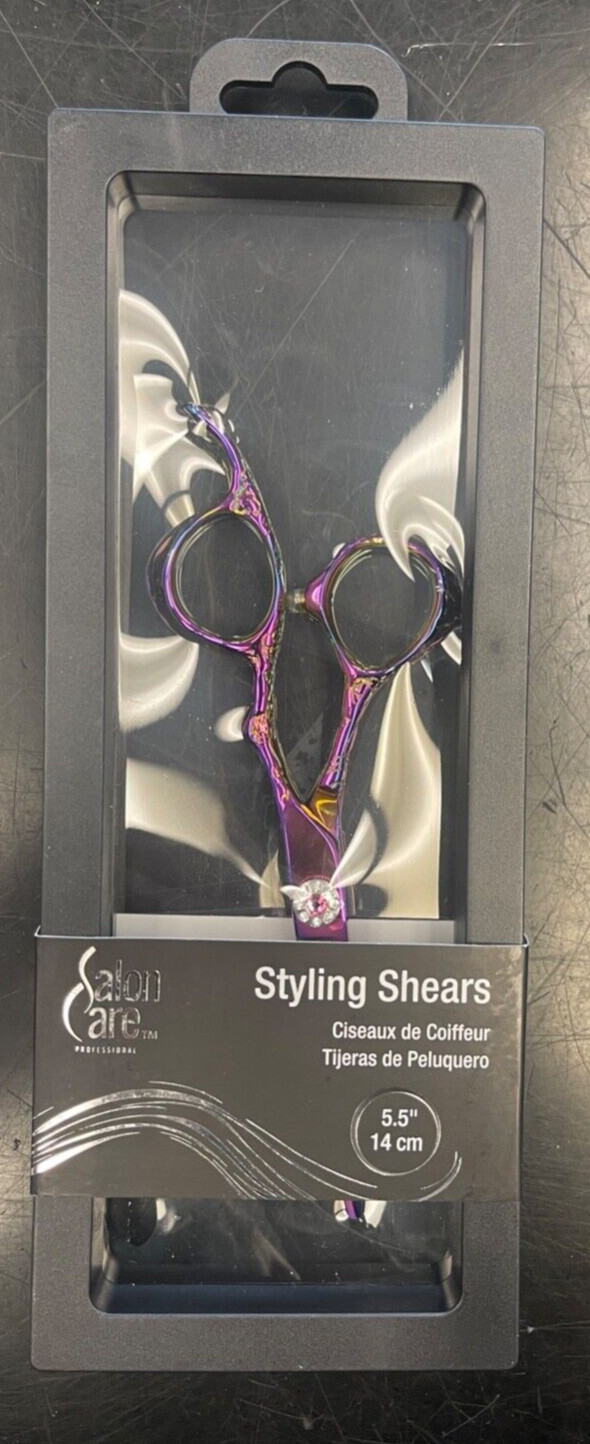 **NEW** Salon Care Rainbow Carved Styling Shears 5.5”. Free Shipping