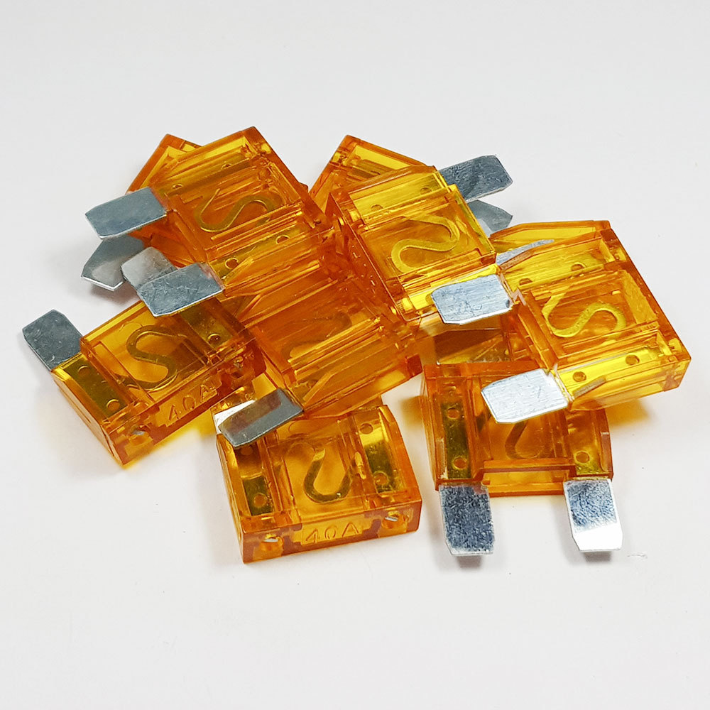 Maxi Blade Fuse 40 Amp Fuses Orange 40A Amps A Car Van Bike Large - PACK OF 10