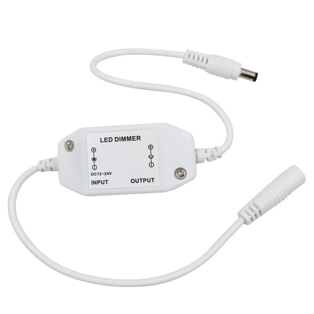 LED Strip Dimmer DC12-24V LED Strip Brightnes Switch Controller for Single strip