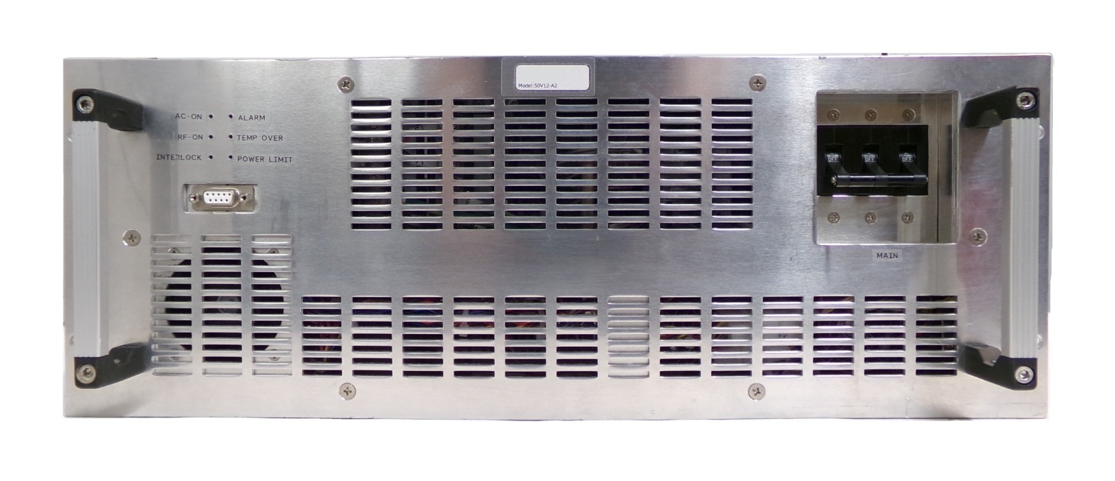 Pearl Kogyo 50V12-A2 Rack Mount RF Generator 121MHz @ 5kW Working Surplus