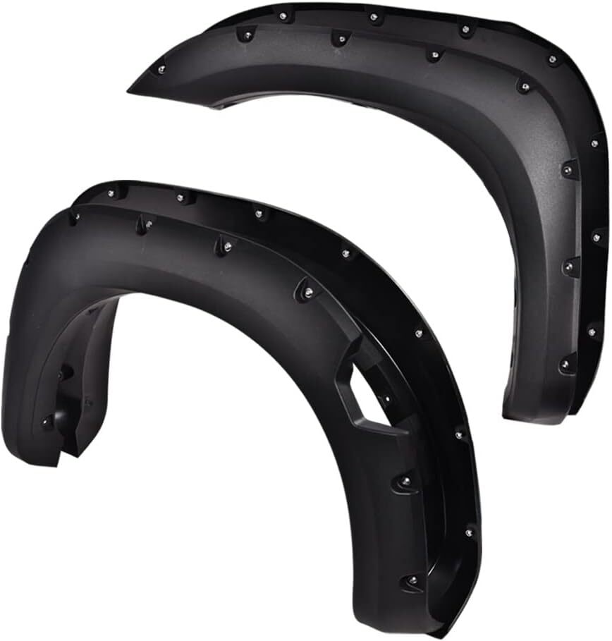 Fit For 2004-2015 Nissan Titan Pocket Rivet Style Fender Flares Textured 4Pcs