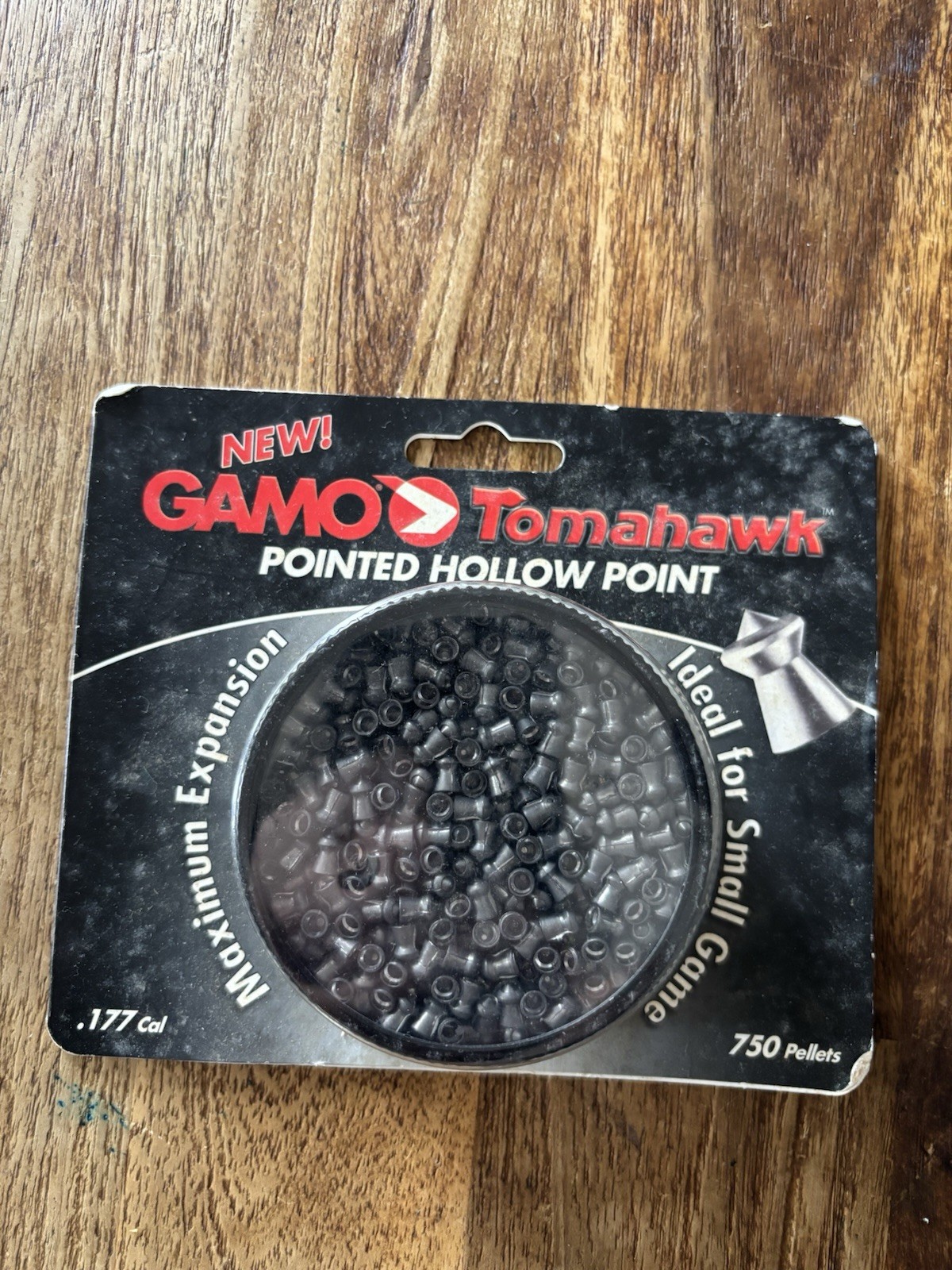 New GAMO .177 cal Pellets (750) pcs Tomahawk Pointed hollow point