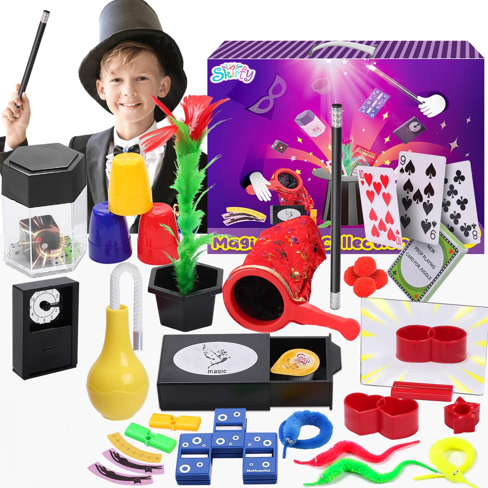 Skirfy Magic Kit-75 Magic Tricks For Kids Age 6-8Perfect Magic Toys For