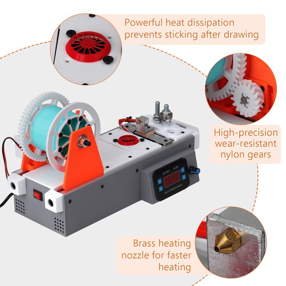 Desktop Filament Extruder 1.75mm Plastic Recycler Maker Machine for 3D Printer