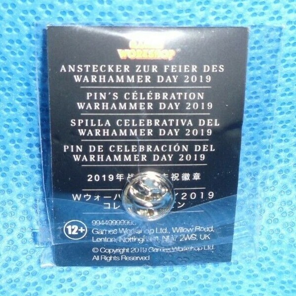 Warhammer Day 2019 Celebration Pin - Games Workshop Promo